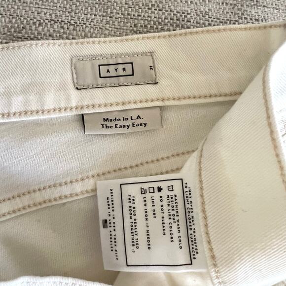 AYR The Easy Easy Jean in Sea Salt White Size 31 Straight Leg High Rise - Picture 6 of 7